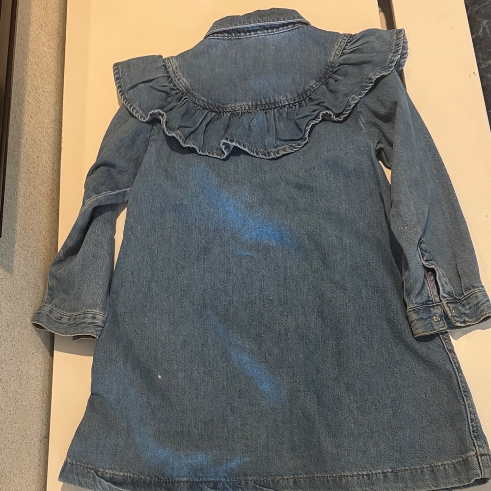 Zara Blue Denim Kids Dress - Picture 4 of 5